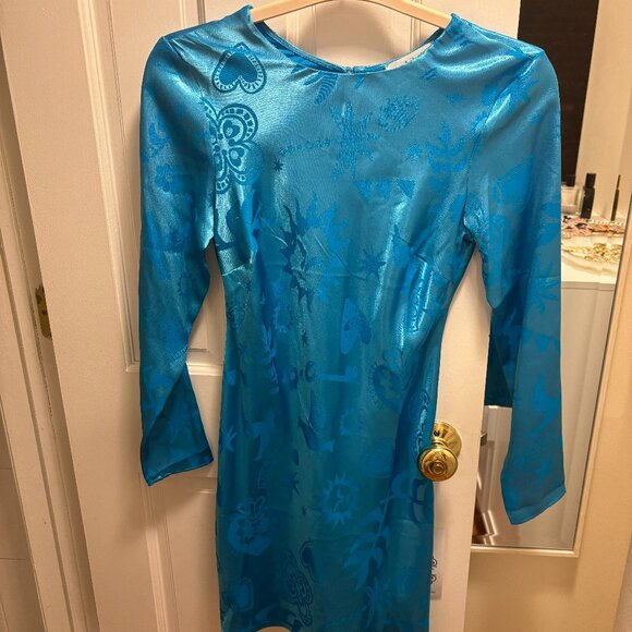 NeverFullyDressed Turquoise Long Sleeve Dress with Tags! - Picture 2 of 3